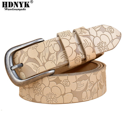 Hot New Vintage Belt Woman Genuine Leather Cow skin strap Fashion pin Buckle Belts For Women Top Quality jeans girdle