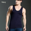 3 Pcs Men's Close-fitting Vest Fitness Elastic Casual O-neck Breathable H Type All Cotton Solid color Undershirts Male Tanks