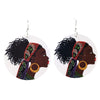YD&YDBZ 2019 New Ethnic Style Big Round Drop Earrings For Women Wood Printing Earrings Fashion Punk Girls Jewelry Accessories