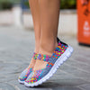 Summer Women's Breathable Walking Running Sport Women Shoes Anti Slip Handmade Weave Lightweight Flats Mother Gift Shoe Big Size