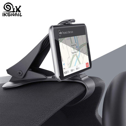 IKSNAIL Car Phone GPS Holder HUD GPS Phone Universal Cradle Crocodile Dashboard Mount Clip navigation Bracket for Safe Driving