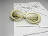 2021 goggle Kurt Cobain glasses oval sunglasses ladies trendy hot Vintage retro sunglasses Women's white black eyewear UV