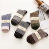 Winter new men's Harajuku retro thick warm high quality wool socks Fashion cotton thick line casual socks 5 pairs