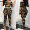 Autumn Off Shoulder Jumpsuits Long Pants For Women 2018 Elegant Fitness Short Sleeve Boho Playsuit Sexy Club Rompers Overalls - Surprise store