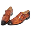 Handmade Office Business Wedding Suit Dress Loafers Brown Luxury double buckle Formal Genuine Leather Men Shoes