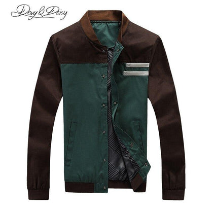 DAVYDAISY High Quality Men Jacket 100% Cotton Baseball Uniform Print Patchwork Casual Fashion Coat Men Brand Clothing DCT-225 - Surprise store