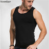 Men's Close-fitting Vest Fitness Elastic Casual O-neck Breathable H Type All Cotton Solid Undershirts Male Tanks