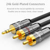 CHOSEAL RCA Cable 3.5mm Male to 2RCA Male Stereo Audio Adapter Cable for Smartphone Amplifiers Subwoofer Audio Mixer Jack Cables