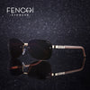 FENCHI Sunglasses Women Designer Brand Luxury Rimless Retro Sun Glasses Pink Mirror Rave Trendy Shades Oculos Feminino De Sol