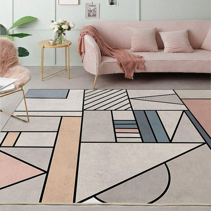 Creative Geometric Patterns Carpets Large Living Room Bedroom Tea Table Nordic Style Area Rugs Home Decor Anti-Skid Floor Mats - Surprise store