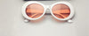 2021 goggle Kurt Cobain glasses oval sunglasses ladies trendy hot Vintage retro sunglasses Women's white black eyewear UV