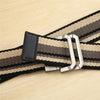 Canvas Belt Men's and Women's Belt Youth Student Double Ring Buckle Striped Belt Long Size Fashion Denim Belt