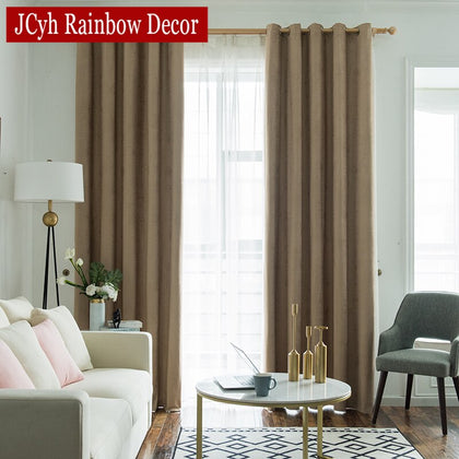 JCyh Solid Blackout Curtains For Living Room Bedroom Modern Blackout Curtains For Window Treatment Drapes Blinds Shading 85%