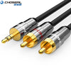 CHOSEAL RCA Cable 3.5mm Male to 2RCA Male Stereo Audio Adapter Cable for Smartphone Amplifiers Subwoofer Audio Mixer Jack Cables