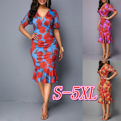 African Women Clothing Dashiki Fashion Dress Succunct 2019 African Tranditional Print Dashiki Dress For Women