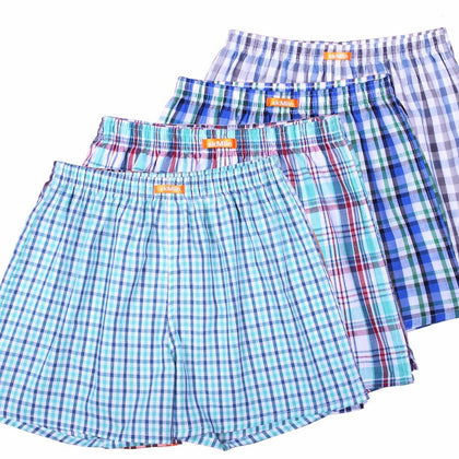 4-PACK ekMlin Kid's Boxers Shorts 100% cotton woven