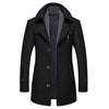 New Boutique Wool Coat Men Autumn Winter Scarf Detachable Long Woolen Coats Male Casual Wool & Blends Jacket abrigo hombre - Surprise store