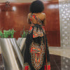 African dresses For Women Dashiki new fashionHanging neck type Maxi dress batik Wax Print Clothes Traditional african Clothing