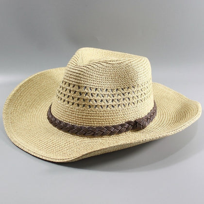 Top Quality Man Straw Hat Wide Brim Beach Foldable Cap Big Bone Men Plus Size Fedora Hat 58CM 60CM 62CM