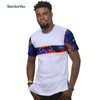 Summer Bazin Riche Men Shirt 100% Cotton Custom Dashiki African Print Patchwork Shirts Traditional African Style Clothing WYN477