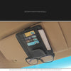 IKSNAIL Auto Car Accessories Sunglasses Clip Car Storage Bag Multifunctional Sun Visor Bill Business Card Holder Storage Box