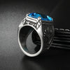 OBSEDE New Fashion 316L Stainless Steel Retro Geometric Men's Ring Austrian Crystal Male Jewelry High Quality Gift for Boyfriend