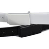 WOWTIGER White Black Cowhide Genuine Leather 33mm Width Belts For Men Strap Male Smooth Buckle Luxury Brand Designer Belt