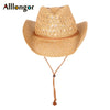 Western Cowboy Hat Men Panama Outdoor 2021 Summer Beach Cap Women Sombrero Vaquero Hombre Chapeu Wide brim Men's Straw Sun Hat