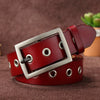 LAUWOO Genuine Leather Rivet Inlay stars Belt For Women Fashion Pin Buckle Waist Women Belts Luxury Brands Leather Belt Female