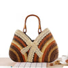 Fashion Bohemia Summer Women Lace Bow Straw Weave Rattan Handbag straw Beach Bag Woven Shoulder Tote Shopping Beach Bag