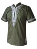 Dashikiage African Man Casual Top Kwanzaa Embroidery Dashiki Summer Men's t-shirt - Surprise store
