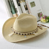 GEMVIE 2019 Shell Tassels Cowgirl Summer Hat Straw Hat for Women Men Western Cowboy Hat Lady Trendy Woven Sun Hat Beach Cap