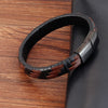 Hand-knitted Simple Style Classic Men Bracelet Multi-color Stainless Steel Magnetic Clasp Charm Leather Bracelets Gift