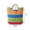 Fashion Crochet Summer Beach Bags Colorful Straw Bag Tasselled Women Travel Handmade Handbags girl tote bag