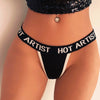 New Fashion Casual Ropa Interior Femenina Letter Hot Artist Panties Sexy Majtki Damskie Thongs Knickers Patchwork Color Tangas