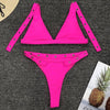 Neon Green High Waist bikini 2021 Adjust Strap Swimsuit women Thong Swimwear Female Two pieces bikini set Brazilian Bathing Suit