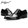 Luxury Brand Man Cap Top Formal Dress Shoes Genuine Leather Designer Party Oxfords Men's Bridal Wedding Flats For Male MG66