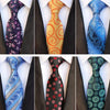 RBOCOTT New Floral Ties Men's 8cm Tie Fashion Striped & Paisley Silk Jacquard Woven Necktie Yellow Blue Color For Men Wedding - Surprise store