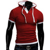 2017 Summer Fashion Hooded Sling Short-Sleeved Tees Male T-Shirt Slim Male Tops 4XL - Surprise store