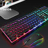 SeenDa LED Backlight Gaming Keyboard Mouse Set English Russian Wired Keyboard and Mouse Set for PC Laptop Gamer Ergonomic Design - Surprise store