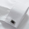 Men's French Cuff Dress Shirt Solid Twill Male Party Wedding Tuxedo Shirts with Cufflinks Easy Care Business Formal Clothing