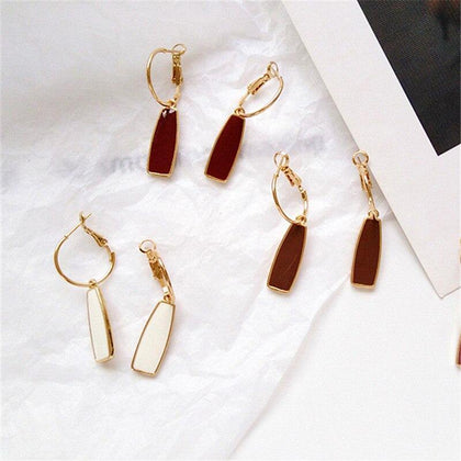 Geometry retro circle pendant earrings jewelry fashion woman earrings Statement earring for Girls gift for woman - Surprise store