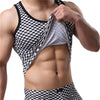 Mens Undershirts Breathable Sleeveless T-shirts Slim Fitness Tank Tops Vest Mens Clothes Set Underwear Boxer Shorts Sportwear