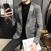 Fashion Spring Summer Clothing Male Suit Jacket Gradient Color Casual Slim Fit Fancy Party Singer Blazzer Coat