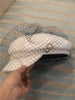 01911-fu-pearl add khaki color pearl buttons winter warm faux fur lady octagonal hat women leisure visors cap - Surprise store