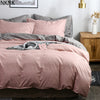 Classic bedding set Solid color duvet cover sets quilt covers pillowcases European size king queen gray blue pink green