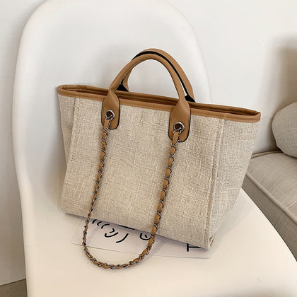 Luxury Large-capacity Canvas Bag Handbags Summer 2021 New Trendy Fashion Ladies Shoulder Bag Casual All-match Portable Tote Bag