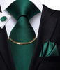 Hi-Tie Business Black Luxury Plaid Mens Tie Silk Nickties Fashion Tie Chain Hanky Cufflinks Set Design Gift For Men Wedding - Surprise store