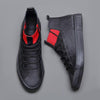 2019 Autumn New Men's Fashion Boots Korean Black High Top Shoes Men Wear-resisting Loafers Designer Leisure Vulcanized shoes - Surprise store
