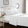 25 White Bedding Set Queen size Bed sheets Solid color Flat Sheet+Fitted Sheet+Pillowcase Bed Linens